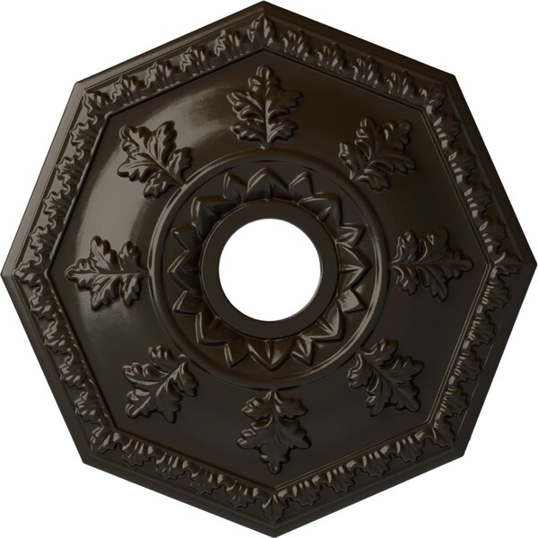 Ekena Millwork Nottingham Ceiling Medallion (Fits Canopies up to 4 5/8"), 18"OD x 3 1/2"ID x 1 1/2"P, Stone Hearth CM18NTSHF - main